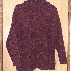 TOGETHER! MAROON WITH DIFFERENT COLORED SPECKLED THROUGHOUT, SIZE L
